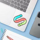 Sticker ver (Ordinateur portable avec iPhone)