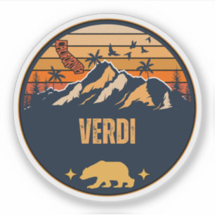 Sticker Verdi, Californie