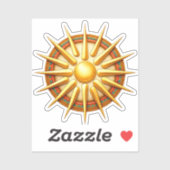 Sticker Vergina Sun Emblem – Ancient Macedonian Symbol (Feuille)