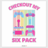 STICKER VÉRIFIEZ MON SIX PACK (Feuille)