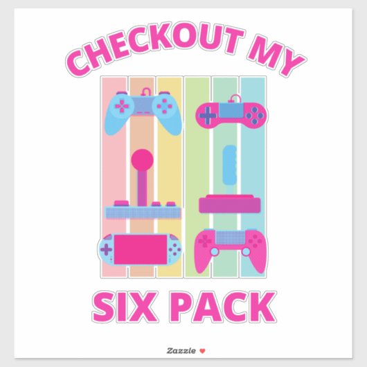 STICKER VÉRIFIEZ MON SIX PACK (Feuille)