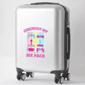 STICKER VÉRIFIEZ MON SIX PACK (Sur valise)