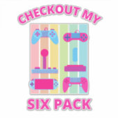 STICKER VÉRIFIEZ MON SIX PACK (Devant)