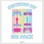 STICKER VÉRIFIEZ MON SIX PACK (Feuille)