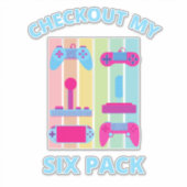 STICKER VÉRIFIEZ MON SIX PACK (Devant)