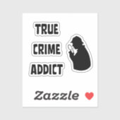 Sticker Véritable adepte du crime (Feuille)