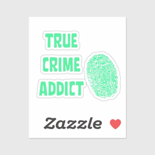 Sticker Véritable adepte du crime (Feuille)