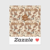 Sticker Véritable latte 100% | Esthétique café en cuir de (Feuille)