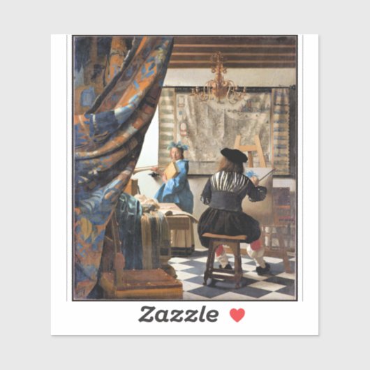Sticker Vermeer - L'art de la peinture (Feuille)