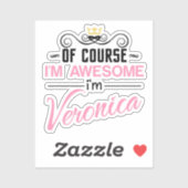 Sticker Veronica Bien sûr que je suis génial (Feuille)