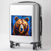 Sticker Verre coloré ours (Sur valise)
