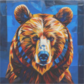 Sticker Verre coloré ours (Devant)