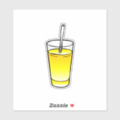 Sticker Verre de jus d'orange (Feuille)