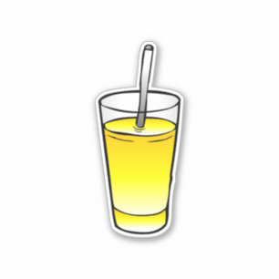 Sticker Verre de jus d'orange