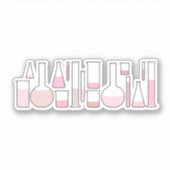 Sticker Verre de laboratoire rose (Devant)