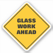 Sticker Verre de signalisation routière de prudence à l'av (Devant)