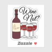 Sticker Verre de vin pas raisins alcool rose rouge pinot (Feuille)
