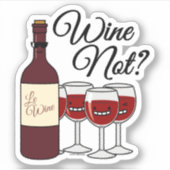 Sticker Verre de vin pas raisins alcool rose rouge pinot (Devant)