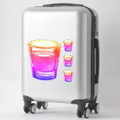 Sticker verres à shot (Sur valise)