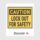 Sticker Verrouillage de précaution pour la sécurité (Feuille)