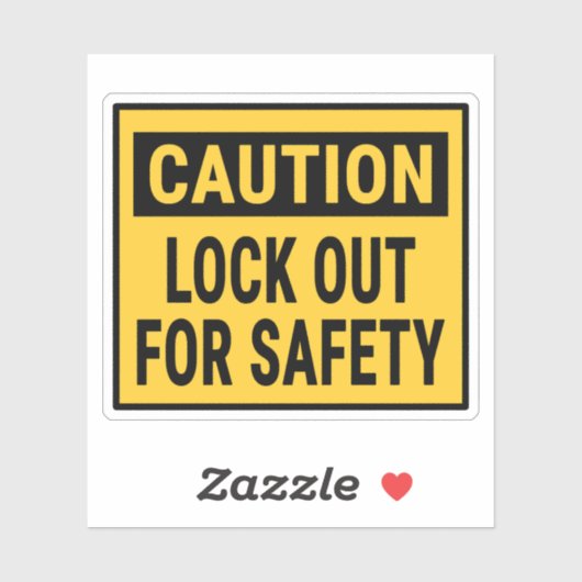 Sticker Verrouillage de précaution pour la sécurité (Feuille)
