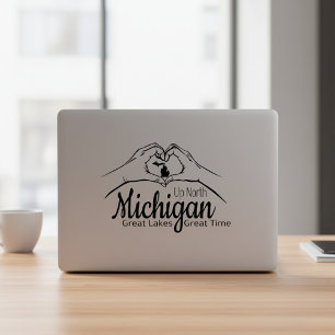 Sticker Vers le nord Michigan Grands Lacs Grande heure