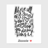 Sticker Verse de la Bible chrétienne - Proverbes 4 (Feuille)