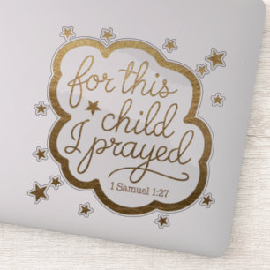 Sticker verset biblique de 1 Samuel 1:27