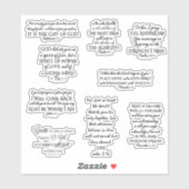 Sticker verset de la Bible (Feuille)