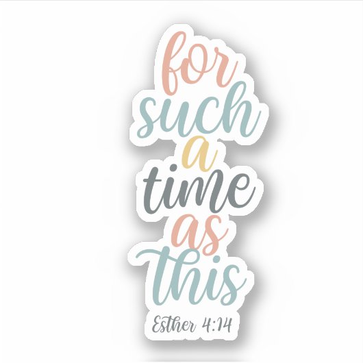 Sticker Verset de la Bible chrétienne | Pour un temps comm (Devant)