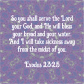 Sticker Versets de la Bible Guérir l'Écriture Citation Exo (Recto)