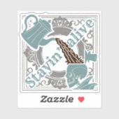 Sticker Versez le café ! (Feuille)