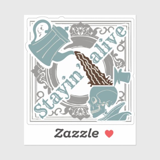 Sticker Versez le café ! (Feuille)