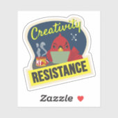 Sticker Version compacte "La créativité c'est ma résistanc (Feuille)