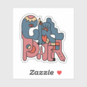 Sticker Version Fille Power Dark (Feuille)