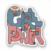 Sticker Version Fille Power Dark (Devant)