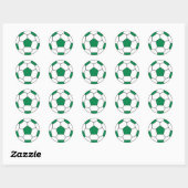 Sticker vert balle de football (Feuille)