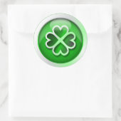 Sticker vert brillant quatrefoil St. Patrick's Day (Sac)