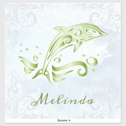 Sticker vert Dolphin Vinyl (Feuille)