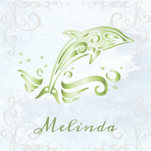 Sticker vert Dolphin Vinyl (Devant)