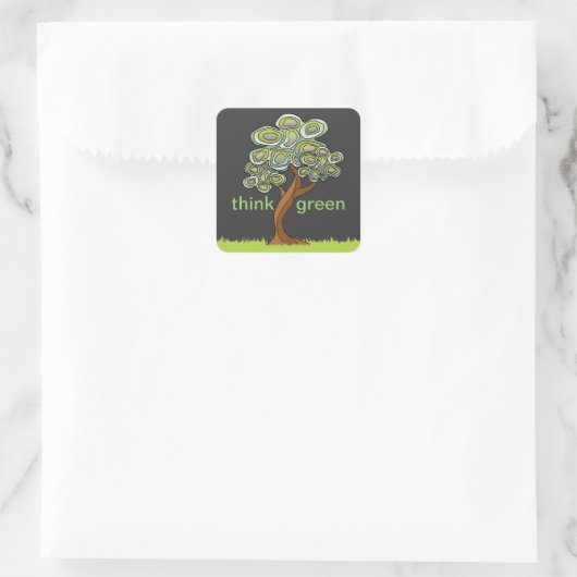 Sticker vert Eco Tree Think (Sac)