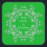 Sticker vert Keep Christ in Christmas<br><div class="desc">Colonne verte "Gardez le Christ à Noël".</div>