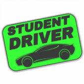 Sticker vert pour voitures neuves (conducteur étud