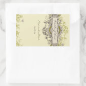 Sticker vert Vintage Floral Mariage (Sac)