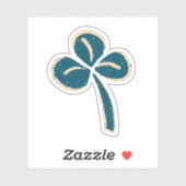 Sticker Verte Lucky Clover Shamrock Saint Patrick`s Day (Feuille)