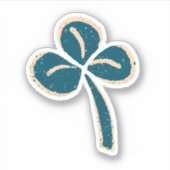 Sticker Verte Lucky Clover Shamrock Saint Patrick`s Day (Devant)