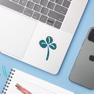 Sticker Verte Lucky Clover Shamrock Saint Patrick`s Day