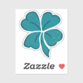 Sticker Verte Lucky Clover Shamrock Saint Patrick`s Day (Feuille)