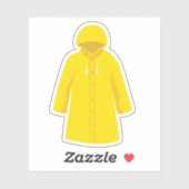 Sticker Veste de pluie en vinyle coupé sur mesure (Feuille)