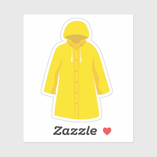 Sticker Veste de pluie en vinyle coupé sur mesure (Feuille)